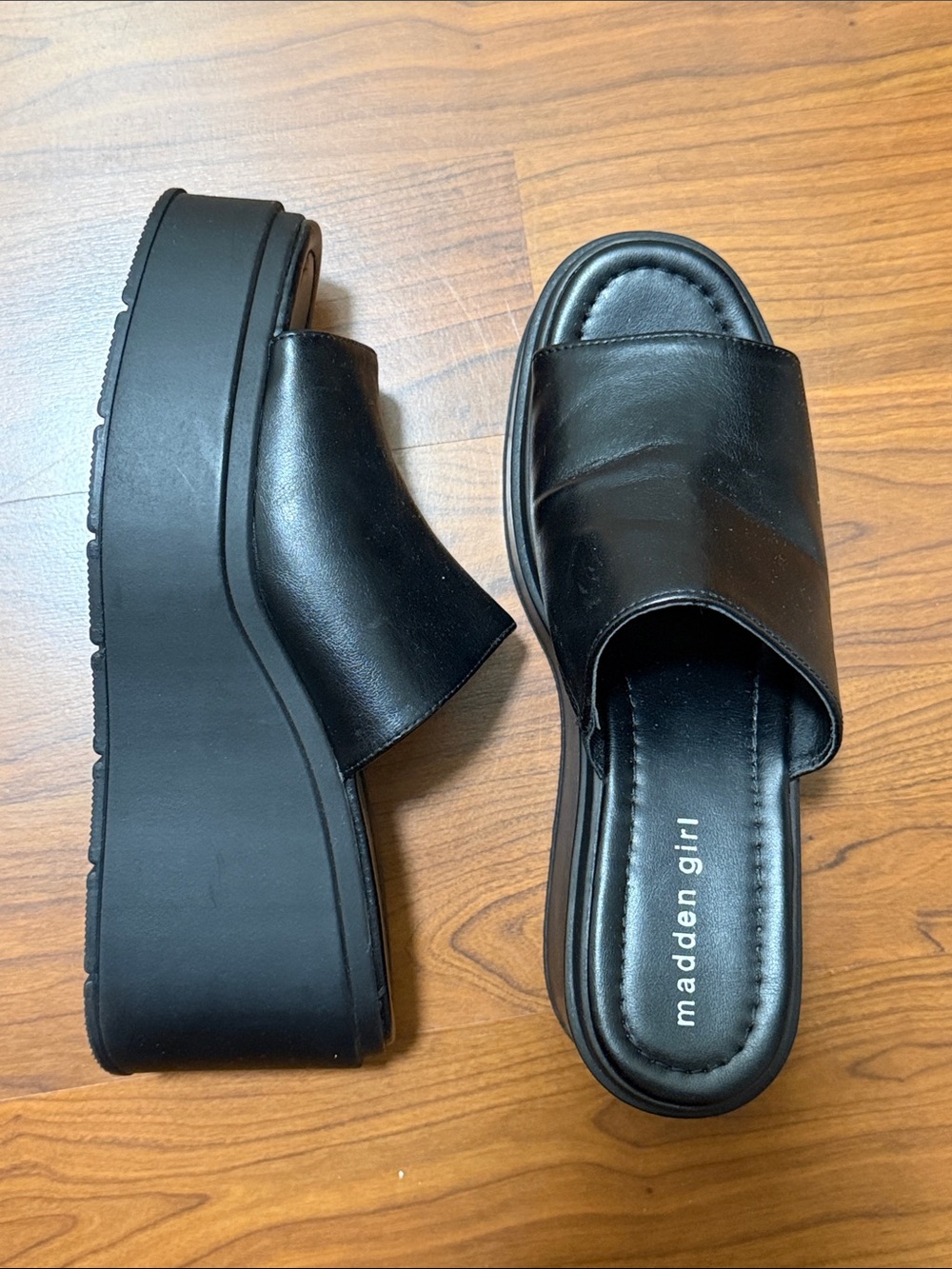 Madden Girl Black Platforms